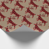 Papier Cadeau Enveloppement rustique de rennes de boeuf tacheté  (Coin)