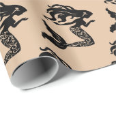 Papier Cadeau Envelopper la sirène de papier (Coin rond)