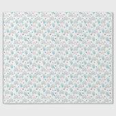 Papier Cadeau Envelopper le papier avec des ballons et des arcs- (Plat)