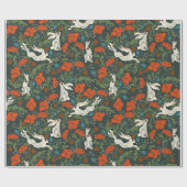 Papier Cadeau Envelopper le papier avec le lièvre dans le pâté d (Plat)