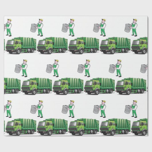Papier Cadeau Envelopper le papier Garbage Man (Plat)