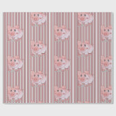 Papier Cadeau Envelopper les cochons en papier (Plat)