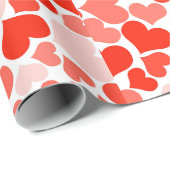 Papier Cadeau Envelopper les coeurs de papier (Coin rond)