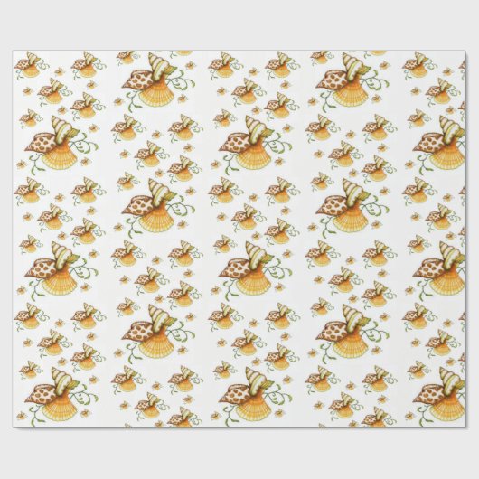 Papier Cadeau Envelopper les coquillages en papier (Plat)