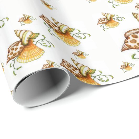 Papier Cadeau Envelopper les coquillages en papier (Coin rond)
