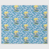 Papier Cadeau Envelopper les nuages de papier (Plat)