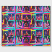 Papier Cadeau Enveloppes brillantes et fluorescentes d'arbres de (Plat)