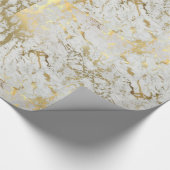 Papier Cadeau enveloppes cadeaux en marbre blanc et or (Coin)