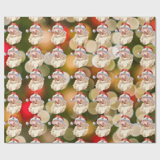 Papier Cadeau Enveloppeur de Noël classique du Père Noël (Plat)