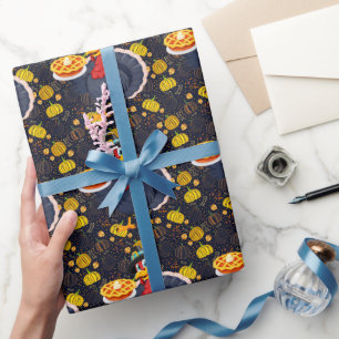 Papier Cadeau Épargnez une dinde, mangez de la tarte ! Drôle de