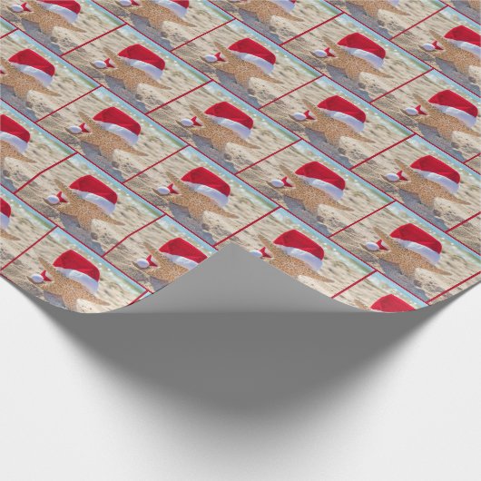 Papier Cadeau Épée De Noël Dans Le Sable De Plage (Coin)