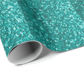 Papier Cadeau Épercées turquoise : Bright Close Up Foundation (Coin rond)