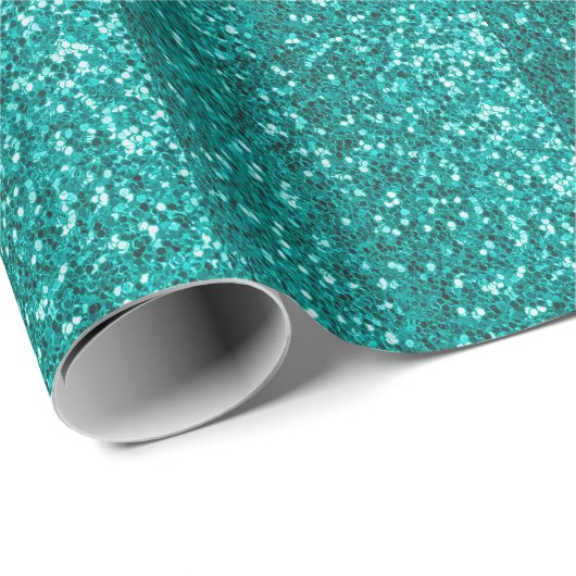 Papier Cadeau Épercées turquoise : Bright Close Up Foundation (Coin rond)