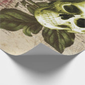 Papier Cadeau Ephémère de crâne rouge Peony (Coin)