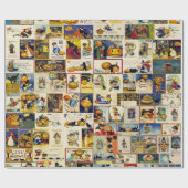 Papier Cadeau Ephémère d'Halloween vintage (Plat)