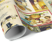 Papier Cadeau Ephémère d'Halloween vintage (Coin rond)