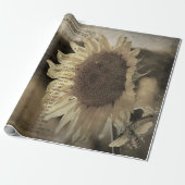 Papier Cadeau Ephémérologie du papillon de tournesol rustique (Déroulé)