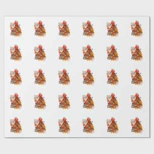 Papier Cadeau Épice citrouille et tout Nice Automne Vib poulet