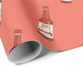 Papier Cadeau Épicé ! Sauce chaude rouge salsa (Coin rond)