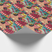 Papier Cadeau Épingle de cerise mignonne (Coin)