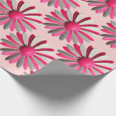 Papier Cadeau Épingle de Fleur Marguerite Rose Printemps Été Mar (Coin)