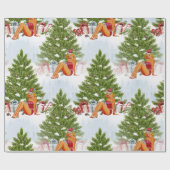 Papier Cadeau épingle de pull moche xmas (Plat)