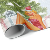 Papier Cadeau épingle de pull moche xmas (Coin rond)