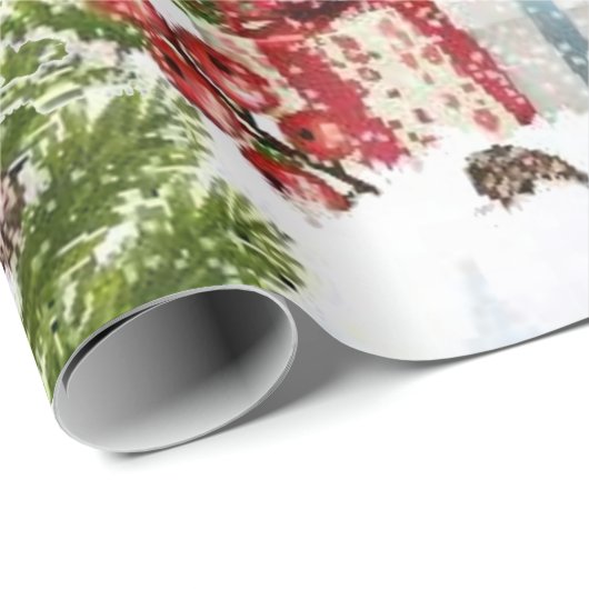 Papier Cadeau épingle de pull moche xmas (Coin rond)