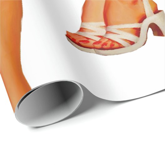 Papier Cadeau épingle moche de pull de noël (Coin rond)