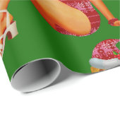 Papier Cadeau épingle moche de pull de noël (Coin rond)