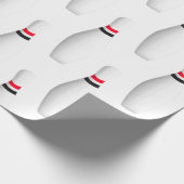 Papier Cadeau épingles de quilles blanches sur blanc (Coin)