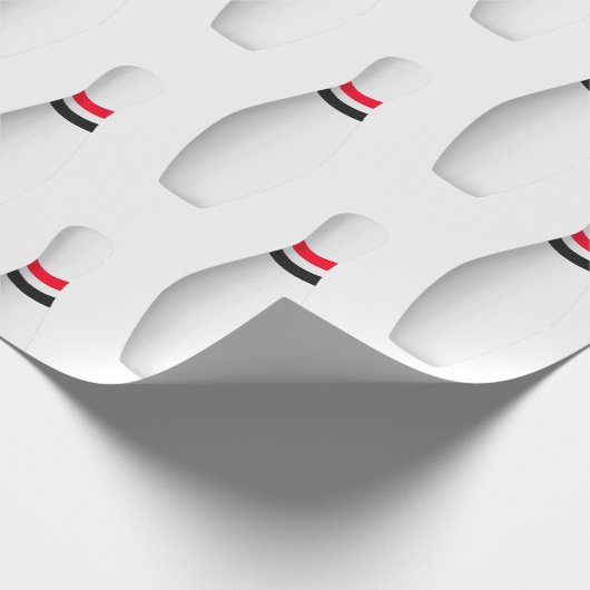 Papier Cadeau épingles de quilles blanches sur blanc (Coin)