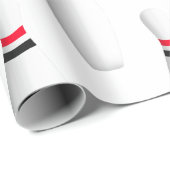 Papier Cadeau épingles de quilles blanches sur blanc (Coin rond)