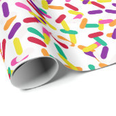 Papier Cadeau Épingles de vanille (Coin rond)
