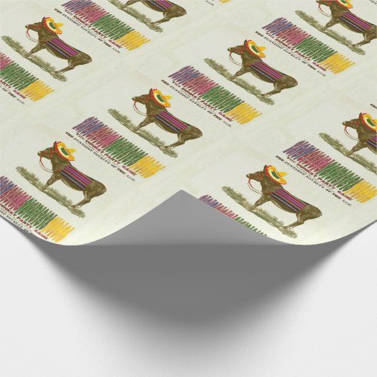 Papier Cadeau Éplucher la queue sur l'âne (Coin)