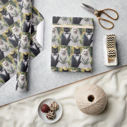 Papier Cadeau Épouse et pièce de chat (Artisanat)