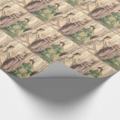 Papier Cadeau Épouse victorienne et hôtesses (Coin)