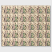 Papier Cadeau Épouse victorienne et hôtesses (Plat)