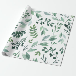 Papier Cadeau Épouser d'aquarelle de Boho botanique