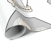 Papier Cadeau Épouses de squelette (Coin rond)