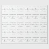 Papier Cadeau Équation de Schrodinger avec le nom (Plat)