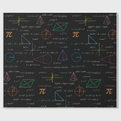 Papier Cadeau Équations mathématiques colorées Formules mathémat (Plat)