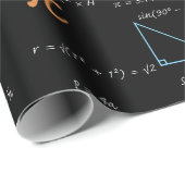 Papier Cadeau Équations mathématiques colorées Formules mathémat (Coin rond)