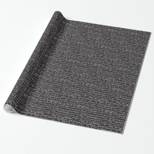 Papier Cadeau Équations mathématiques du tableau noir (Déroulé)
