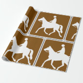 Papier Cadeau Equestrian Trail Riding Horse Silhouette Icon (Déroulé)
