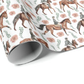 Papier Cadeau Equestrian Wrapping Paper (Coin rond)