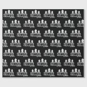 Papier Cadeau Équipage de zombi avec trois zombis (Plat)