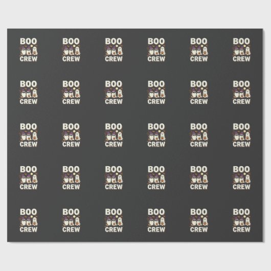 Papier Cadeau Équipe Boo fantômes de Halloween Conception vector (Plat)