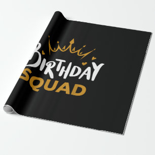 Papier Cadeau Équipe d'anniversaire Fête Correspondance Famille