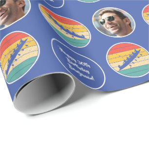 Papier Cadeau Équipe d'aviron Nom de l'équipe Age Photo coucher